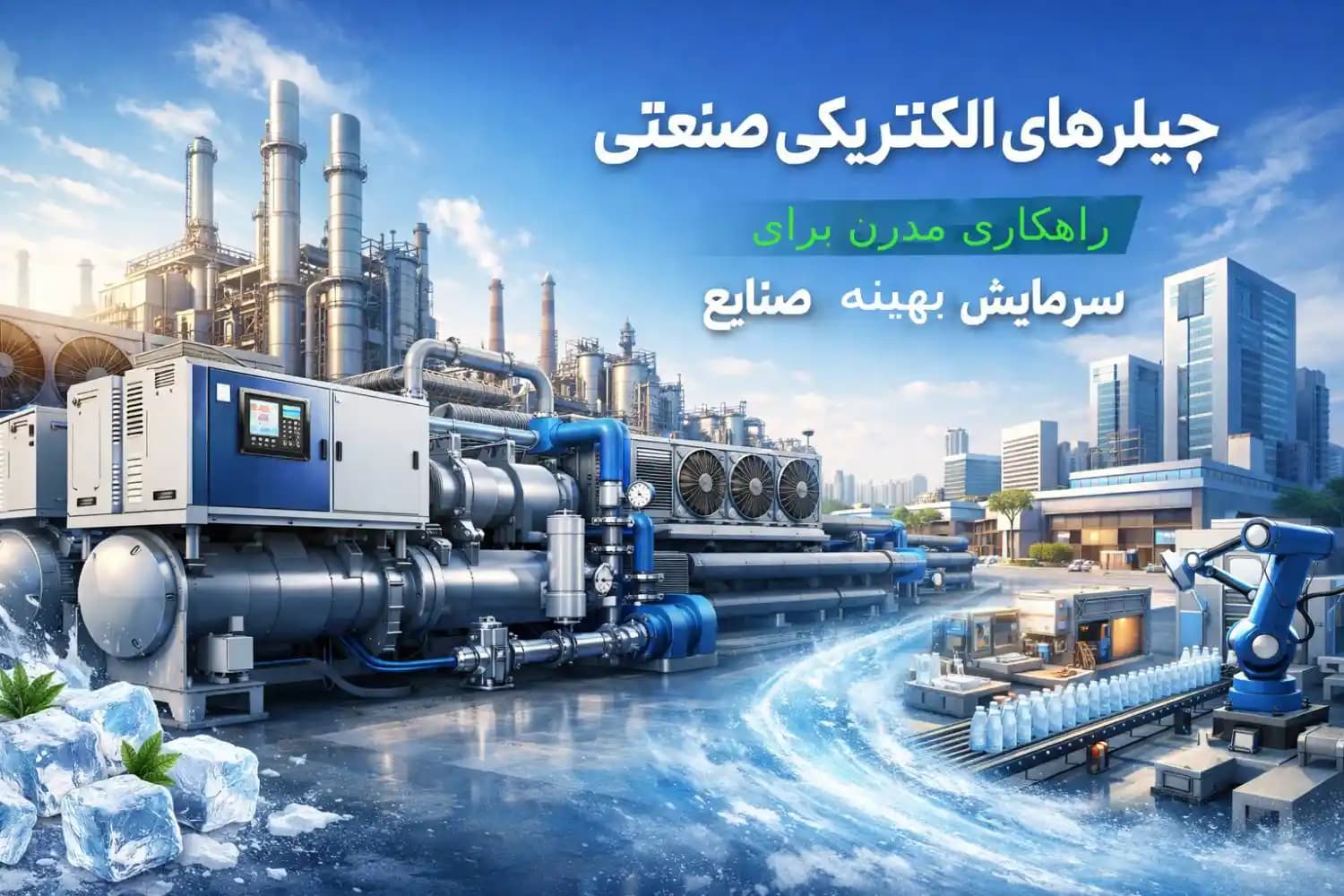 چیلرهای الکتریکی صنعتی راهکاری مدرن برای سرمایش بهینه در صنایع