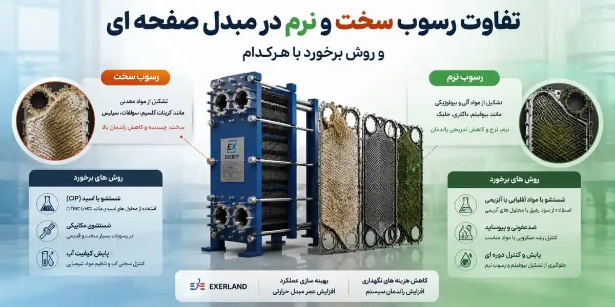 تفاوت رسوب سخت و نرم در مبدل صفحه ای و روش برخورد با هرکدام