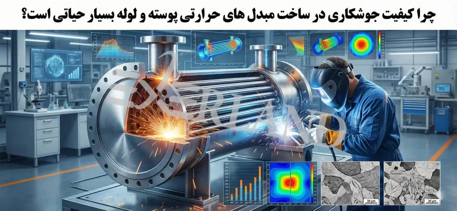 کیفیت جوشکاری مبدل حرارتی پوسته و لوله؛ عیوب، بازرسی و تأثیر بر عمر تجهیز