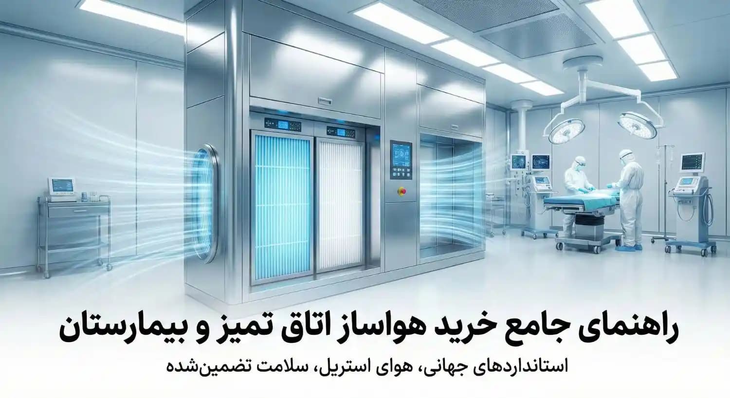 چگونه هواساز مناسب اتاق تمیز و بیمارستان انتخاب کنیم؟ راهنمای تخصصی خرید و بررسی استانداردها