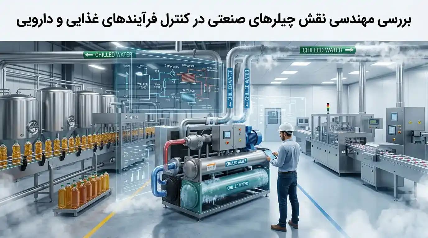 بررسی مهندسی نقش چیلرهای صنعتی در کنترل فرآیندهای غذایی و دارویی
