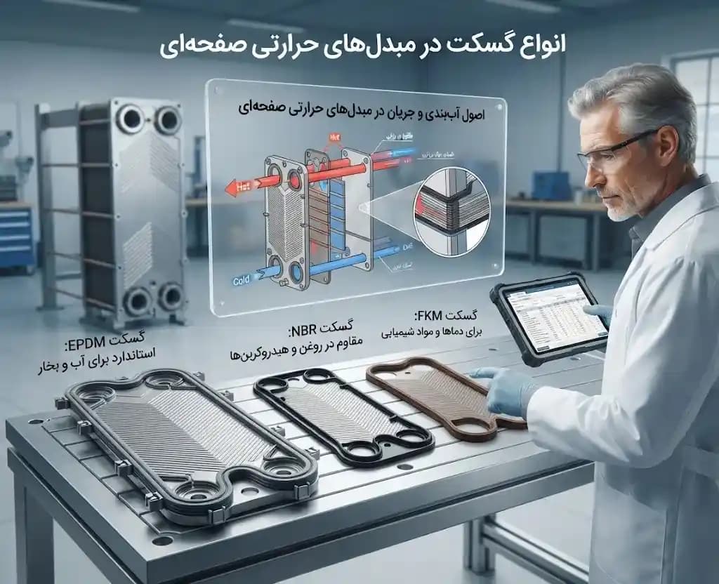 انواع گسکت ها در مبدل های حرارتی صفحه ای