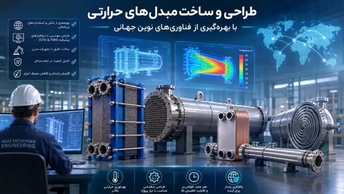 طراحی و ساخت مبدل های حرارتی با بهرهگیری از فناوری های نوین جهانی