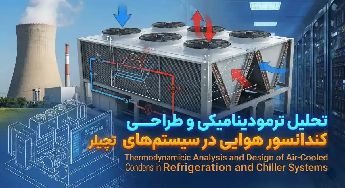 تحلیل ترمودینامیکی و طراحی کندانسور هوایی در سیستمهای تبرید و چیلر