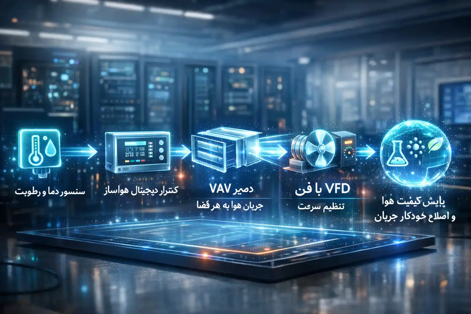دیاگرام  بهره برداری و کنترل هواساز