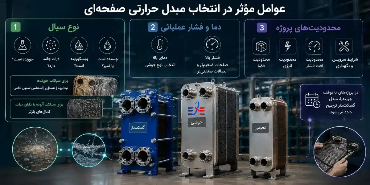 انتخاب مبدل حرارتی صفحه ای مناسب