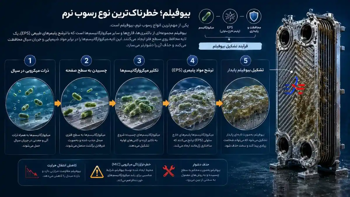 بیوفیلم خطرناک ترین نوع رسوب نرم