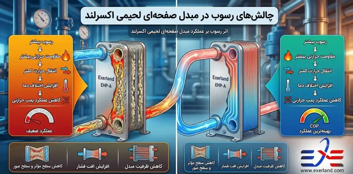 مبدل صفحه ای لحیمی و رسوب در پمپ حرارتی