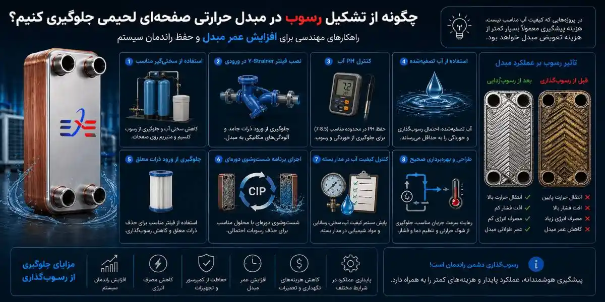 جلوگیری از ساخت رسوب در مبدل صفحه ای بریز جلوگیری از ساخت رسوب در مبدل صفحه ای بریز