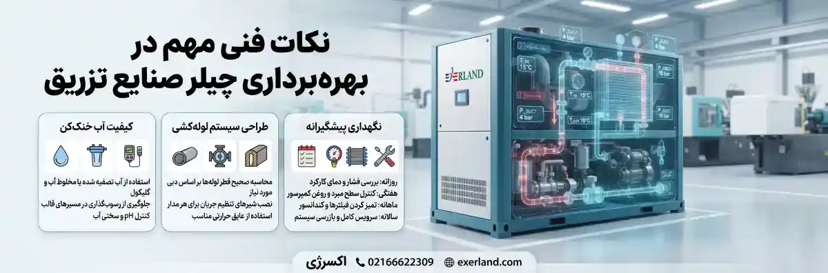 نکات فنی مهم در بهره‌برداری چیلر صنایع تزریق
