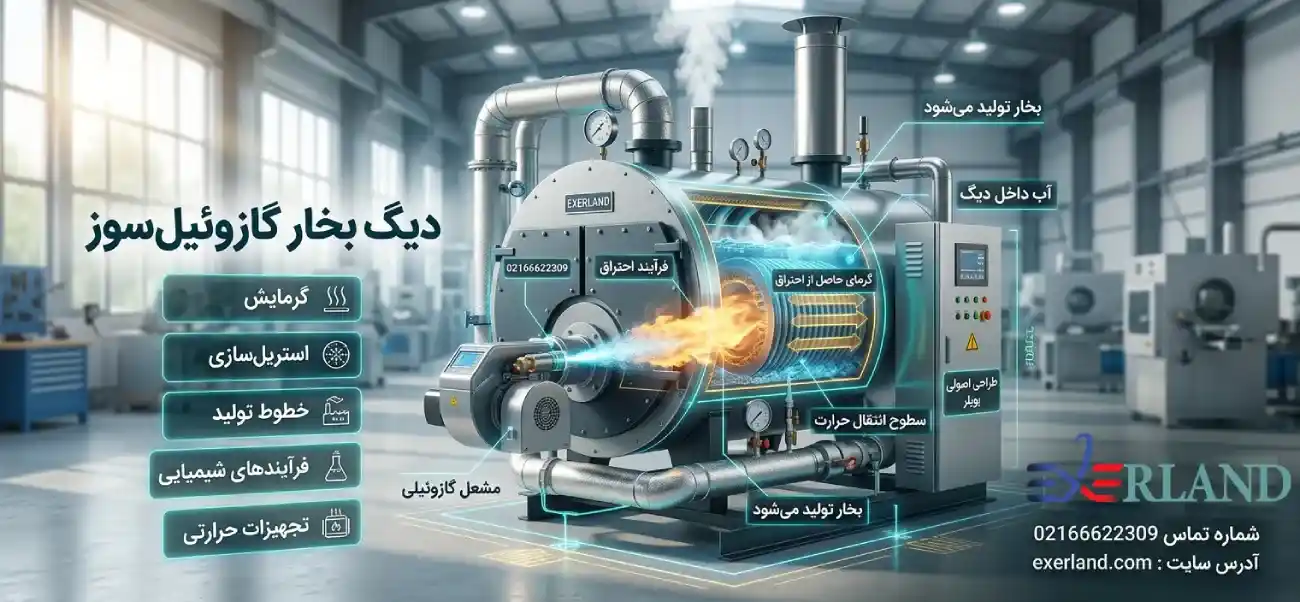دیگ بخار گازوئیل‌سوز چگونه کار می‌کند؟