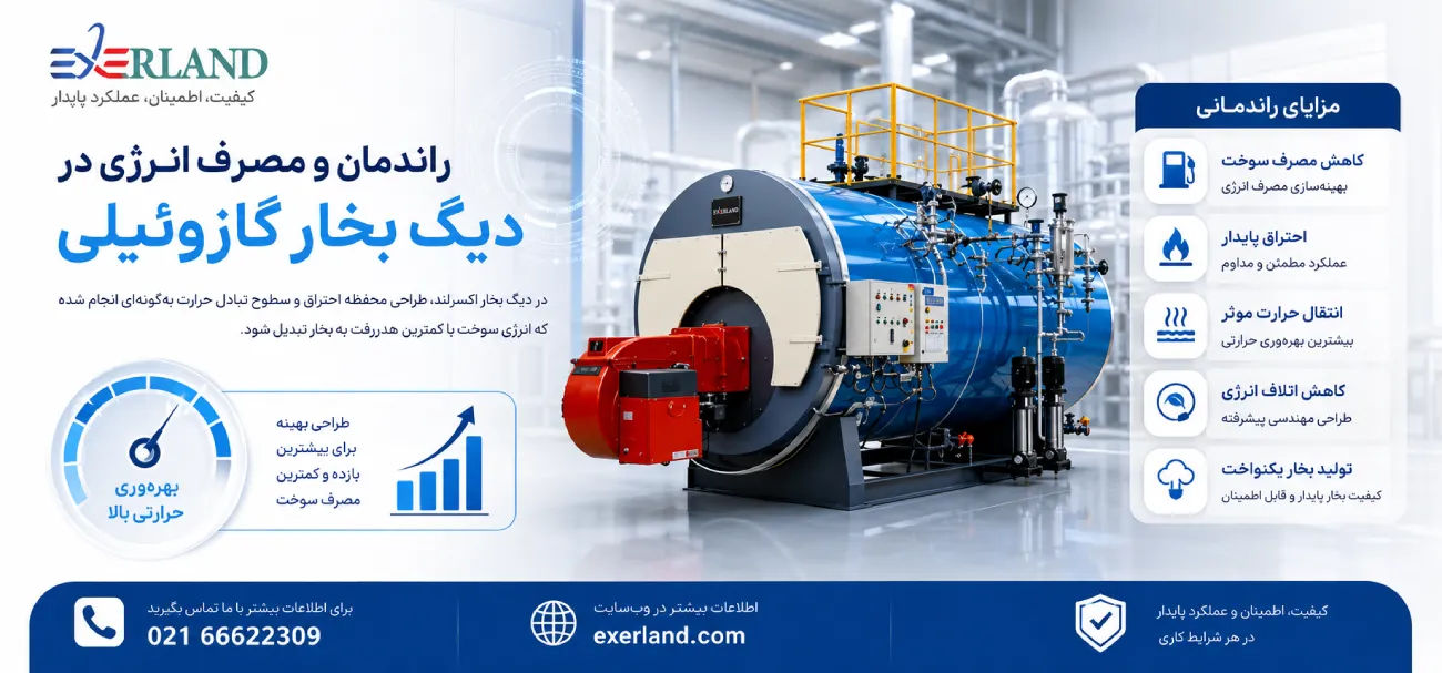 راندمان و مصرف انرژی در دیگ بخار گازوئیلی