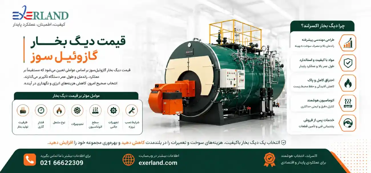 قیمت دیگ بخار گازوئیل‌سوز