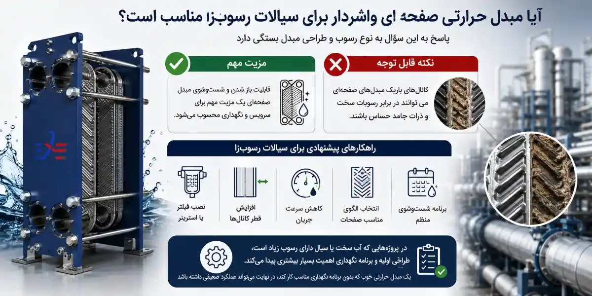 آیا مبدل حرارتی صفحه ای واشردار برای سیالات رسوب زا مناسب است؟