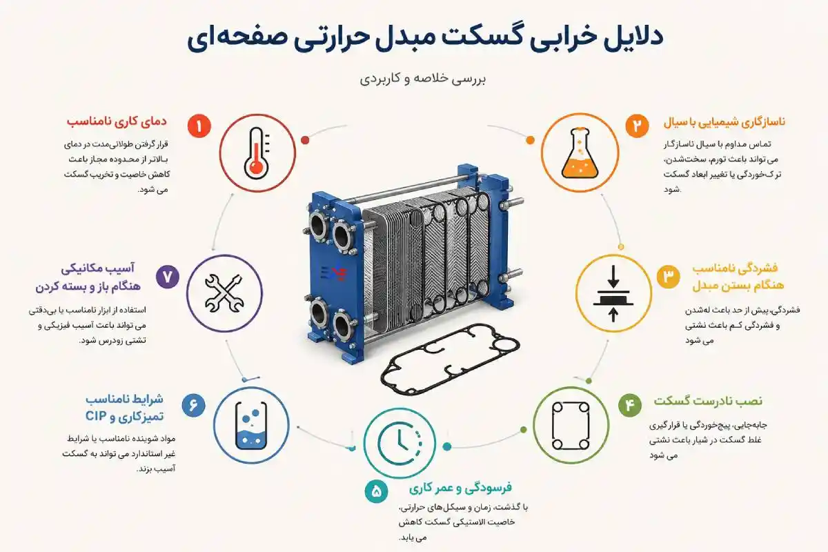علت خرابی گسکت مبدل