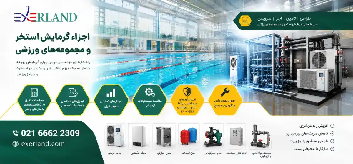 اجزاء گرمایش استخر و مجموعه ورزشی