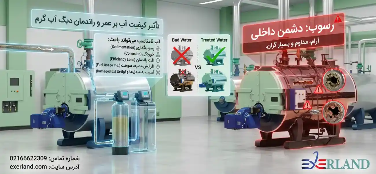 اهمیت کیفیت آب در دیگ آب گرم اهمیت کیفیت آب در دیگ آب گرم