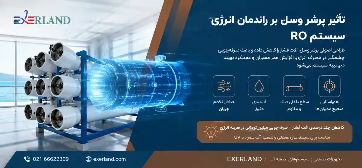 تاثیر پرشر وسل بر راندمان انرژی سیستم RO تاثیر پرشر وسل بر راندمان انرژی سیستم RO