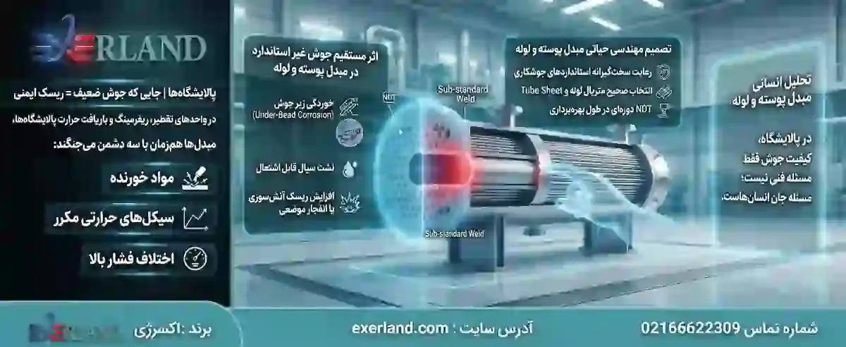  پالایشگاه‌ها | جایی که جوش ضعیف = ریسک ایمنی