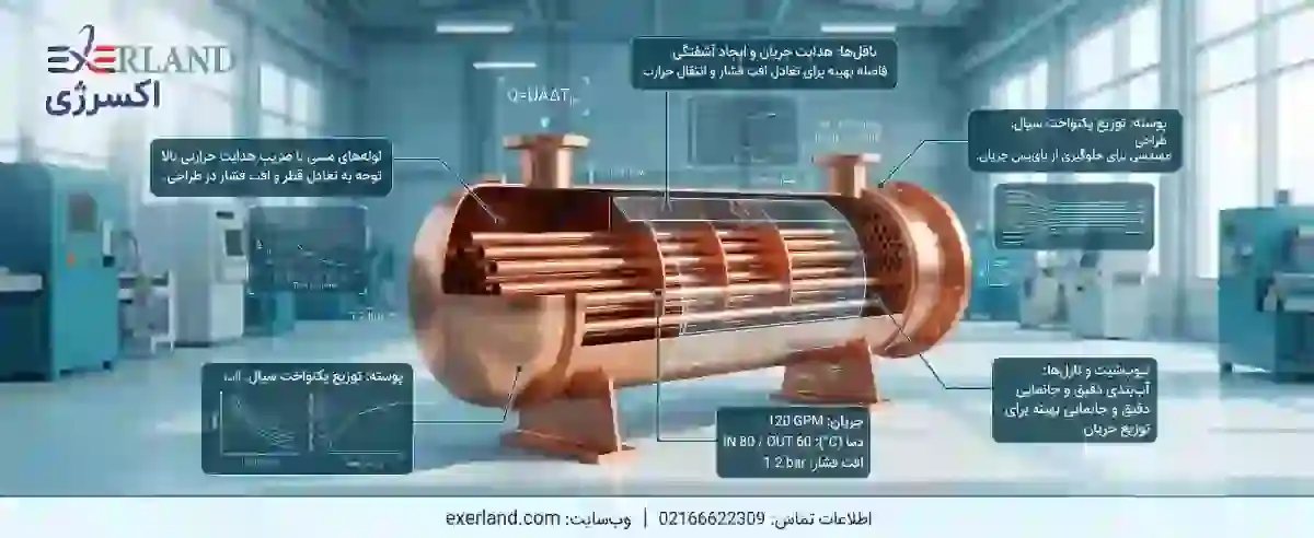 اجزای اصلی مبدل حرارتی مسی و مکانیزم عملکرد آن