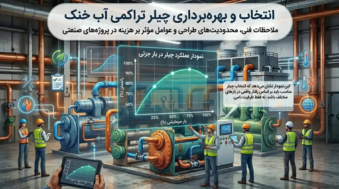 نمودار عملکرد چیلر در بار جزئی
