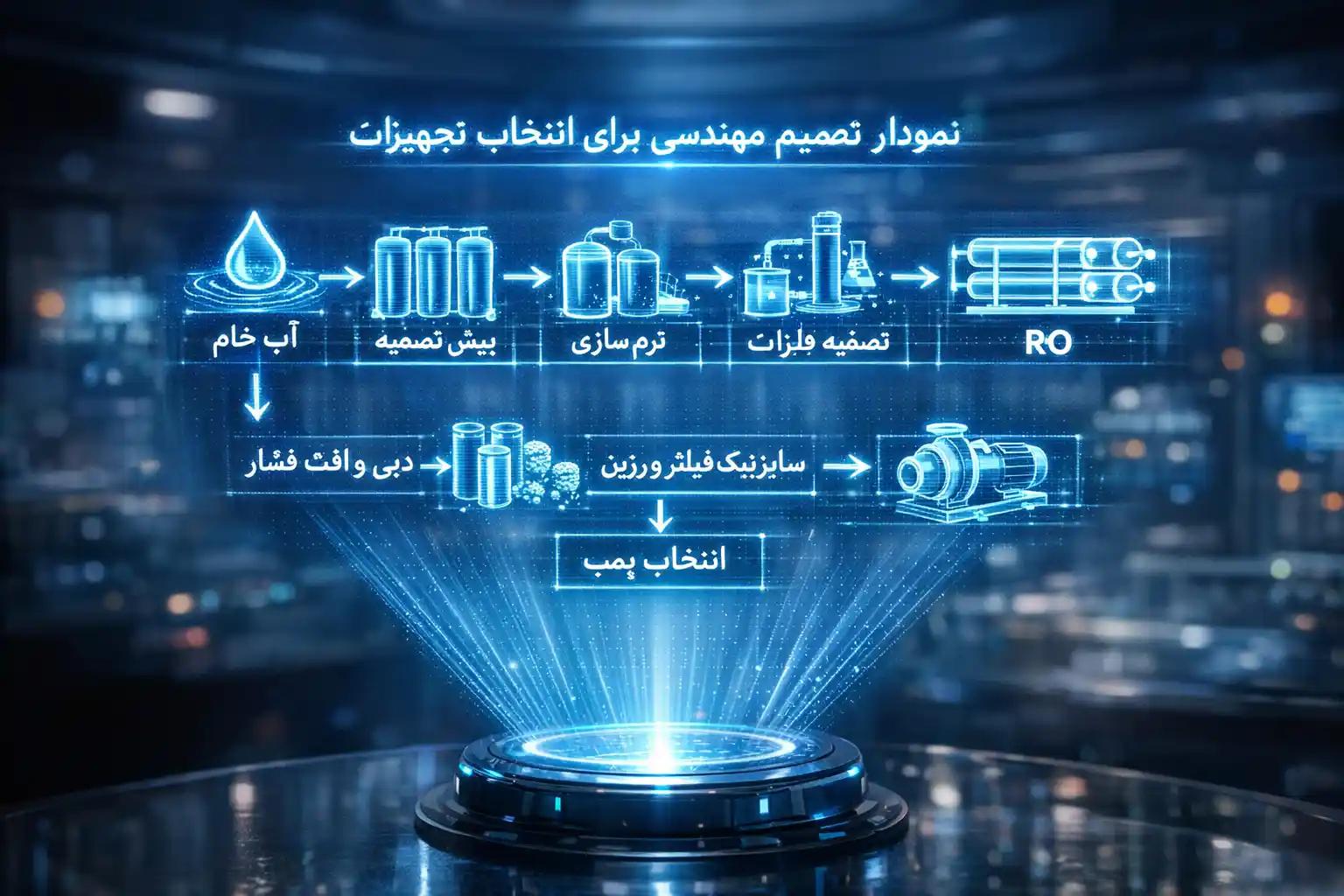 نمودار تصمیم مهندسی برای انتخاب تجهیزات