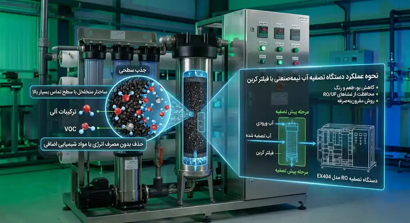 نحوه عملکرد فیلتر کربن