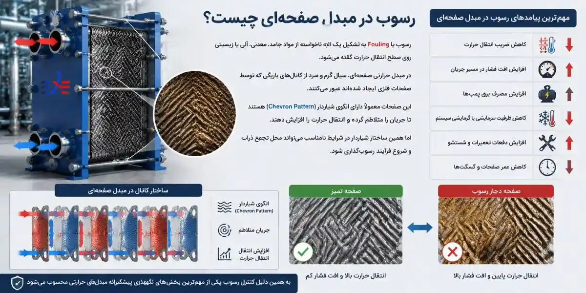 رسوب در مبدل صفحه ای