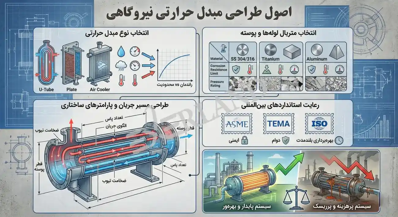 اصول طراحی مبدل حرارتی برای نیروگاه