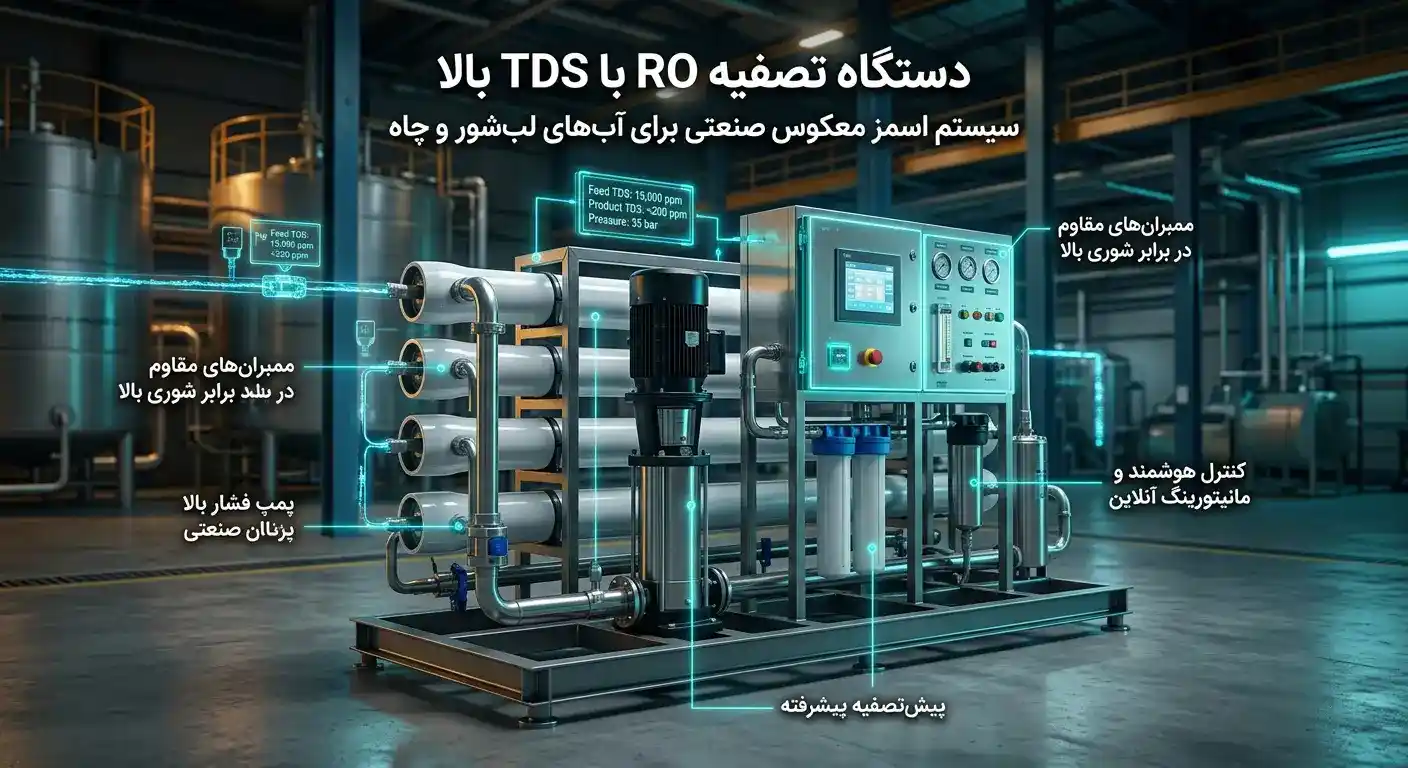 دستگاه تصفیه RO با TDS بالا دستگاه تصفیه RO با TDS بالا