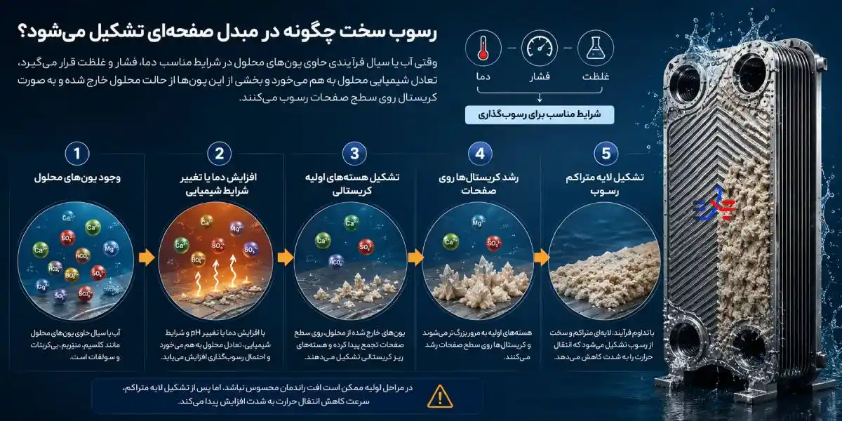 انواع رسوب سخت در مبدل صفحه‌ای