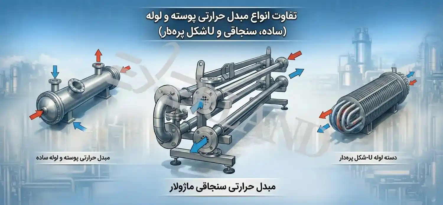 مبدل حرارتی پوسته و لوله مبدل حرارتی پوسته و لوله