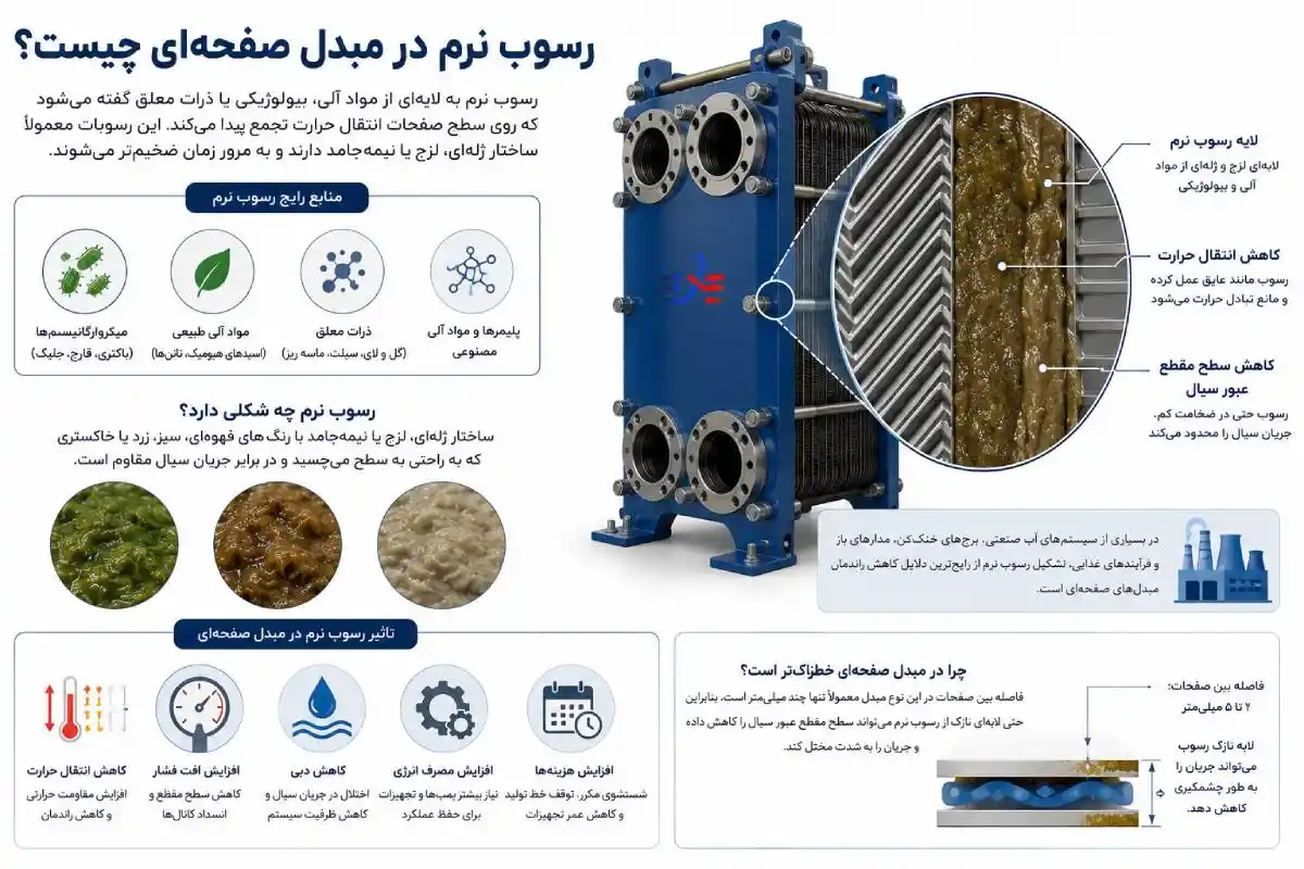 رسوب نرم در مبدل صفحه ای